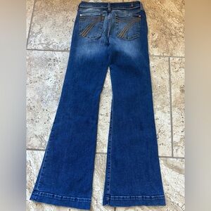 7 For All Mankind Dark Blue Flare Jeans